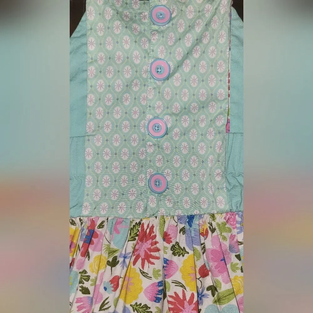 Girls Matilda Jane Sleeveless Flora and Fauna Dress Pink Floral 10